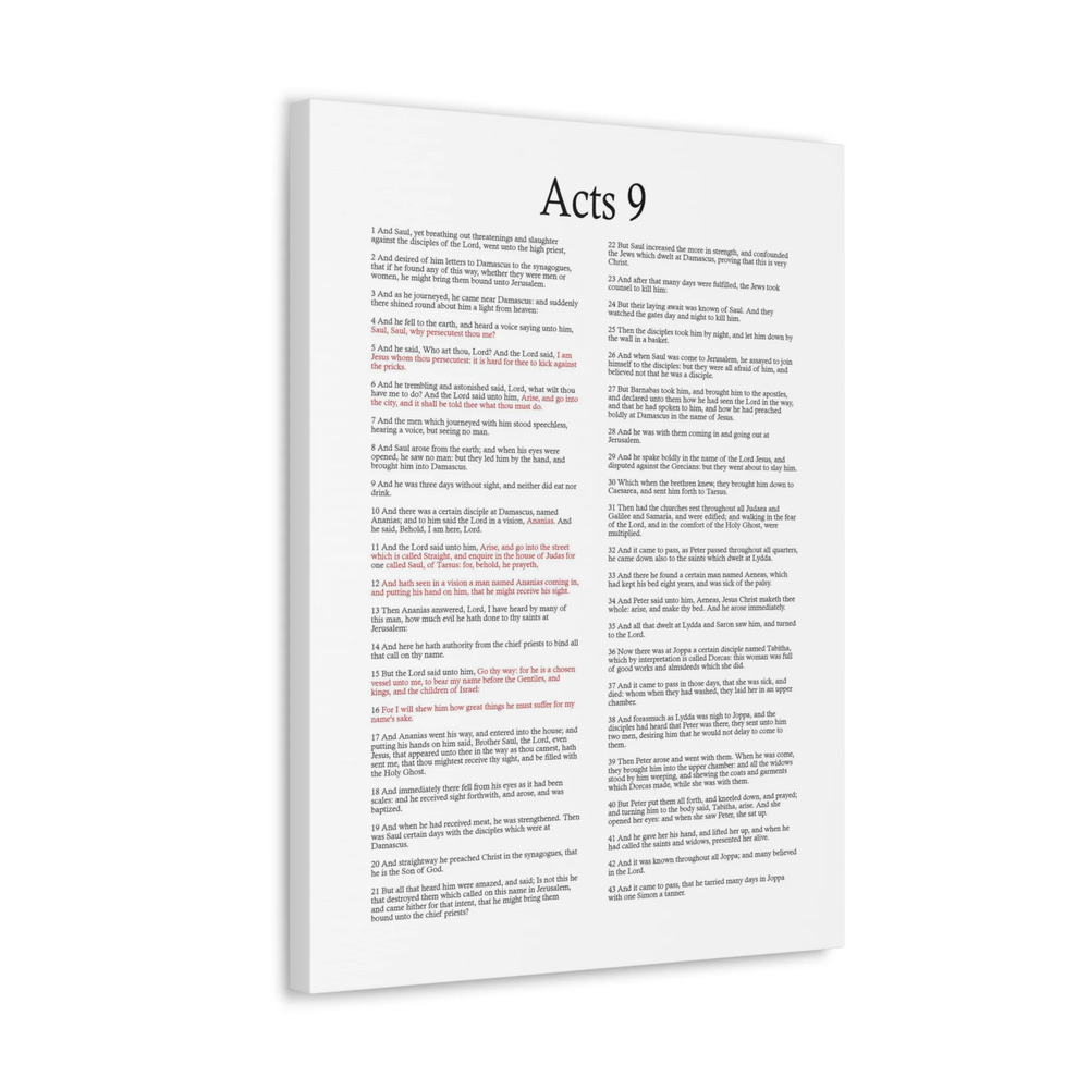 Scripture Walls Acts 9 Conversion of Saul Christ Words in Red Bible Verse